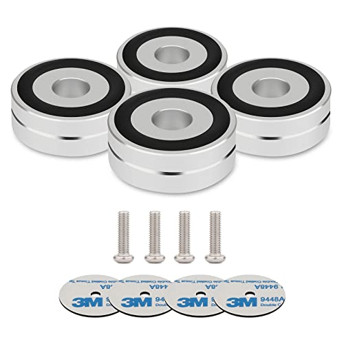 YuanYong Aluminum Isolation Feet 4 Pcs 40x15mm Subwoofer Isolation Feet Amplifier feet (Silber) von YuanYong