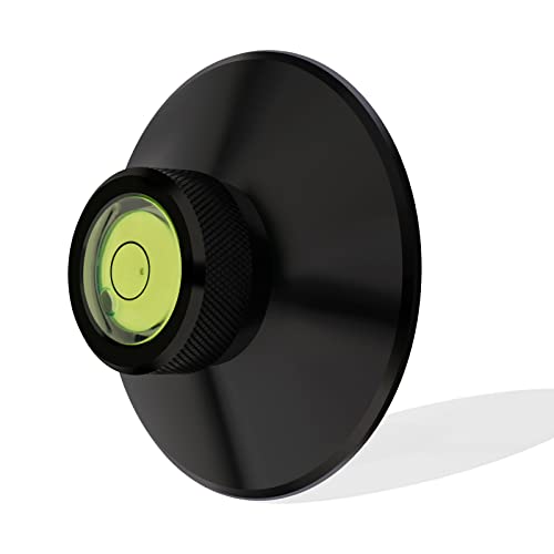 YuanYong Audiophile Gewicht Stabilisator 123G Aluminium Plattengewicht-Klammer mit weicher Bodenpolsterung Stabilisierende Drehzahl für Plattenspieler,Vinyl-Scheiben-Player,LP-Stabilisator(Schwarz) von YuanYong