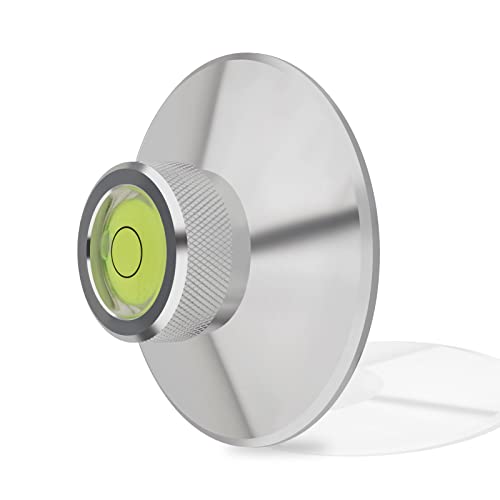 YuanYong Audiophile Gewicht Stabilisator 123G Aluminium Plattengewicht-Klammer mit weicher Bodenpolsterung Stabilisierende Drehzahl für Plattenspieler,Vinyl-Scheiben-Player,LP-Stabilisator(Silber) von YuanYong