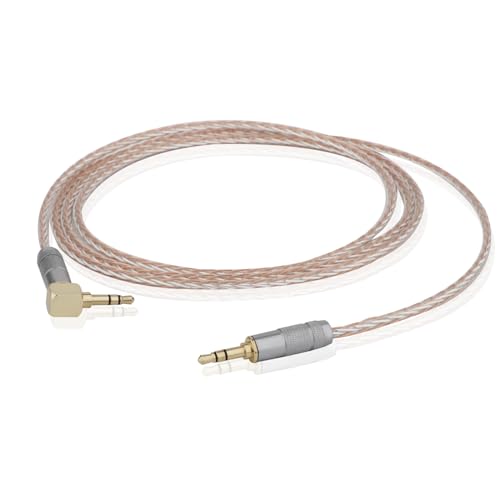 YuanYong Aux Kabel Nylon Geflochtenes Auxiliary Kabel, Stereo-Audiokabel, 3.5mm Vergoldet Klinkenkabel Jack zu Jack 90 Grad Doppelte Schirmung für Auto,Handy,PC,Kopfhörer, Lautsprecher,MP3(Rosa 1M) von YuanYong