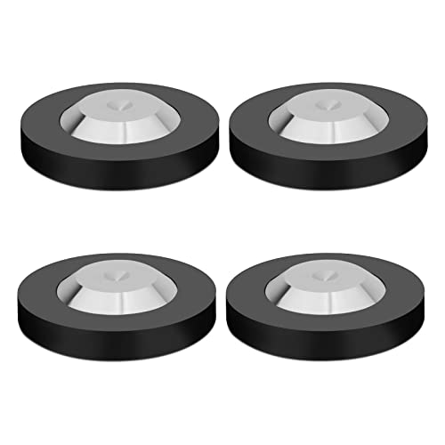 YuanYong Lautsprecherfüße 4 Pcs 49mm×13mm mit POM Edelstahl-Lautsprecherpads HiFi Geräte Füße für HiFi-Lautsprecher, Subwoofer, Audioverstärker, DAC und CD-Player (Schwarz) von YuanYong