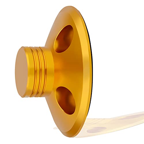 YuanYong Plattenspielergewicht Stabilisator 107G Aluminium Schallplatten Gewichte Eliminiert Vibrationen Stabilisierende Drehzah für Plattenspieler,Vinyl-Scheiben-Player,LP-Stabilisator(Goldene) von YuanYong