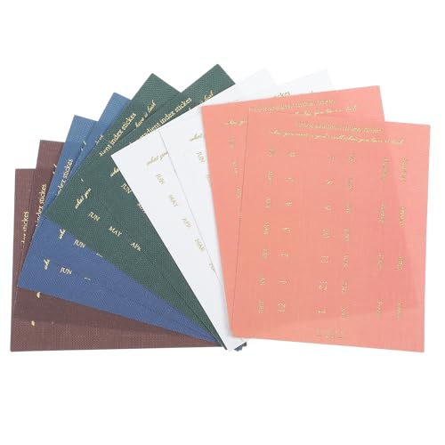 Yuanchu 10 Blatt Monatliche Selbstklebende Index-Registerkarten,Bunte Monatliche Trennblätter Monatliche Trennzeichen-Registerkarten Schule Studium Planer Sticker für Büro Studie Planer Organisationen von Yuanchu