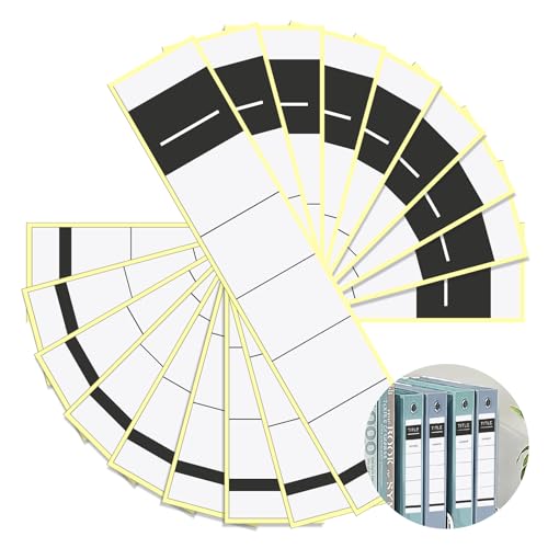 Yuanchu 50 Stück Ordner Etiketten,3.6 * 19cm Selbstklebend Breit Ordnerrücken Aufkleber aus A4 Weiß Ordner Rückenschild für Breit Ordner(3.6 * 19cm) von Yuanchu