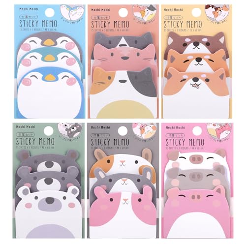 Yuannee Blöcke Notizzettel,6 PCS Niedliche Tierische Haftnotizen Cartoon Selbstklebende Mini Notizen für Kindergeburtstage Schule Büro Lustige Tierformen als Geschenk für Schüler Tierfans Yuannee Blöcke Notizzettel,6 PCS Niedliche Tierische Haftnotizen Cartoon Selbstklebende Mini Notizen für Kindergeburtstage Schule Büro Lustige Tierformen als Geschenk für Schüler Tierfans von Yuannee
