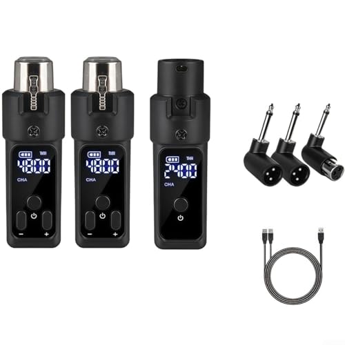 Yuanpgky Kabelloses Mikrofonsystem, 2,4 GHz, XLR-Sender, Empfänger für dynamische Kondensatormikrofone, Mischpulte, PA-Systeme, 30,5 m Reichweite, für Hochzeiten, DJ-Live-Events (2 für Kondensator) Yuanpgky Kabelloses Mikrofonsystem, 2,4 GHz, XLR-Sender, Empfänger für dynamische Kondensatormikrofone, Mischpulte, PA-Systeme, 30,5 m Reichweite, für Hochzeiten, DJ-Live-Events (2 für Kondensator) von Yuanpgky