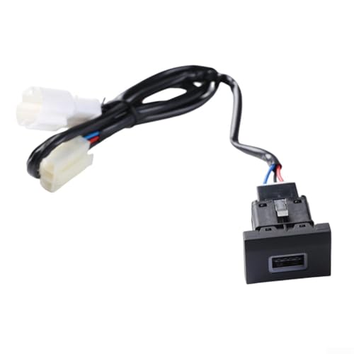 Yuanpgky Schnellladegerät für QC3.0, USB-Ladegerät, Handy-Adapter für Polo 2011–2013, schnelle Installation, roter Lichteffekt, 12 V, Schwarz (für QC 3.0) von Yuanpgky