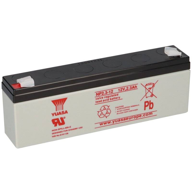 B-Ware Yuasa Blei-Akku NP2.3-12 Pb 12V 2,3Ah VdS, Faston 4,8 von Yuasa