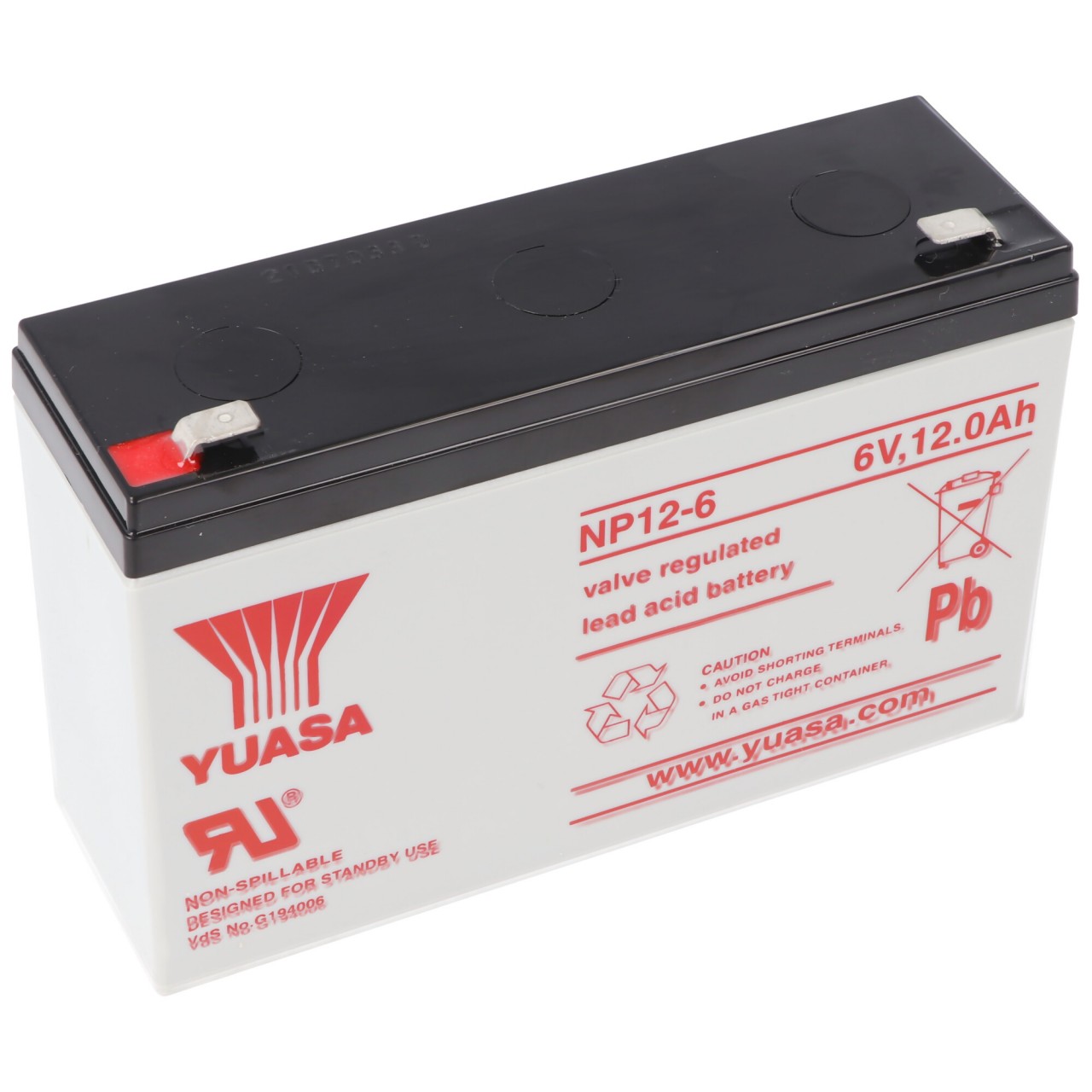 YUASA NP12-6 Akku Blei PB 6 Volt 12Ah mit Faston Steckkontakt 6,3mm breite YUASA NP12-6 Akku Blei PB 6 Volt 12Ah mit Faston Steckkontakt 6,3mm breite von Yuasa