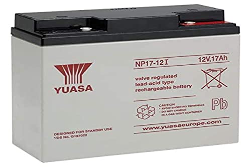 YUASA NP17 – 12I Valve Regulated Bleisäure (VRLA) 17000 mAh 12 V Batterie/Akku – Batterie/wiederaufladbarer Akku (Valve Regulated Bleisäure (VRLA), 17000 mAh, Universal, 12 V, 76 mm, 181 mm von Yuasa