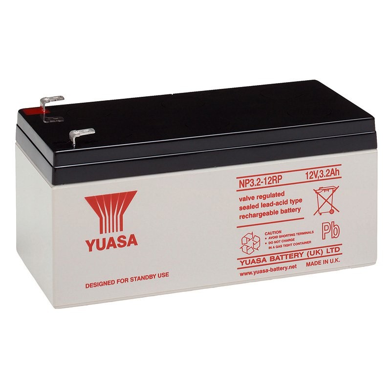 YUASA NP3.2-12 Blei Akku 12 Volt, 3200mAh mit Faston 4,8mm Steckkontakten YUASA NP3.2-12 Blei Akku 12 Volt, 3200mAh mit Faston 4,8mm Steckkontakten von Yuasa