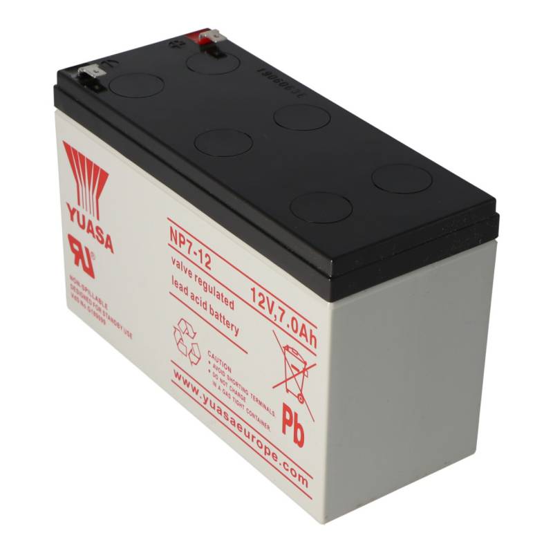 YUASA NP7-12 Akku NPW36-12 Blei PB 12 Volt 7000mAh mit 4,8mm Kontakten von Yuasa