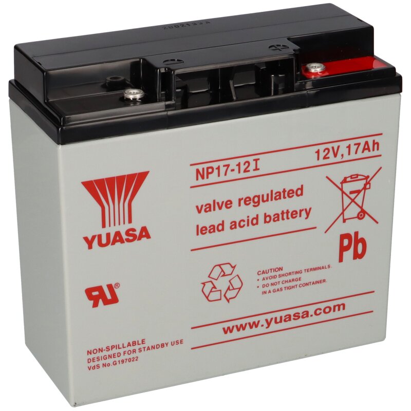 Yuasa Blei-Akku NP17-12I Pb 12V 17Ah VdS, M5 Innengewinde Yuasa Blei-Akku NP17-12I Pb 12V 17Ah VdS, M5 Innengewinde von Yuasa