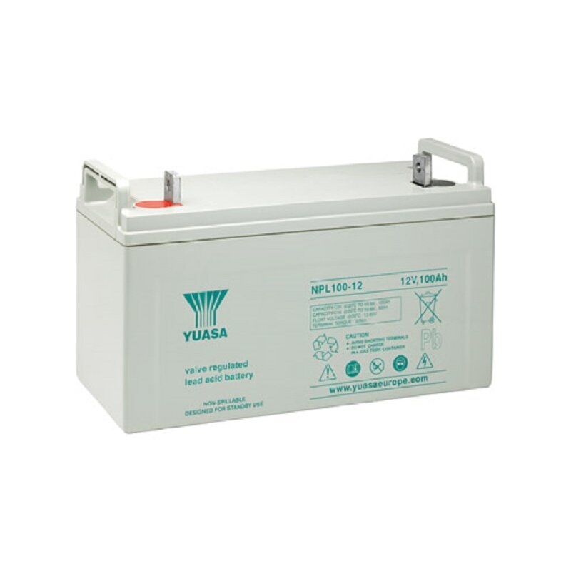 Yuasa Blei-Akku NPL100-12 Pb 12V / 100Ah 10-12 Jahresbatterie, M10 von Yuasa