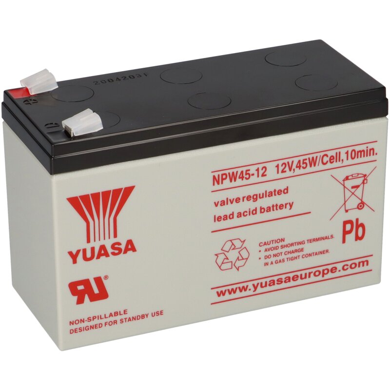 Yuasa Blei-Akku NPW45-12 Pb 12V / 8,5Ah Hochstrom, Faston 6,3 von Yuasa