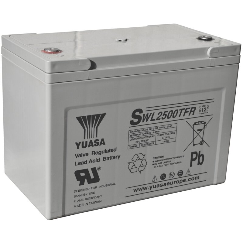Yuasa Blei-Akku SWL2500TFR Pb 12V / 93,6Ah - Flame Retardant 10-12 Jahresbatterie, M6 innen von Yuasa