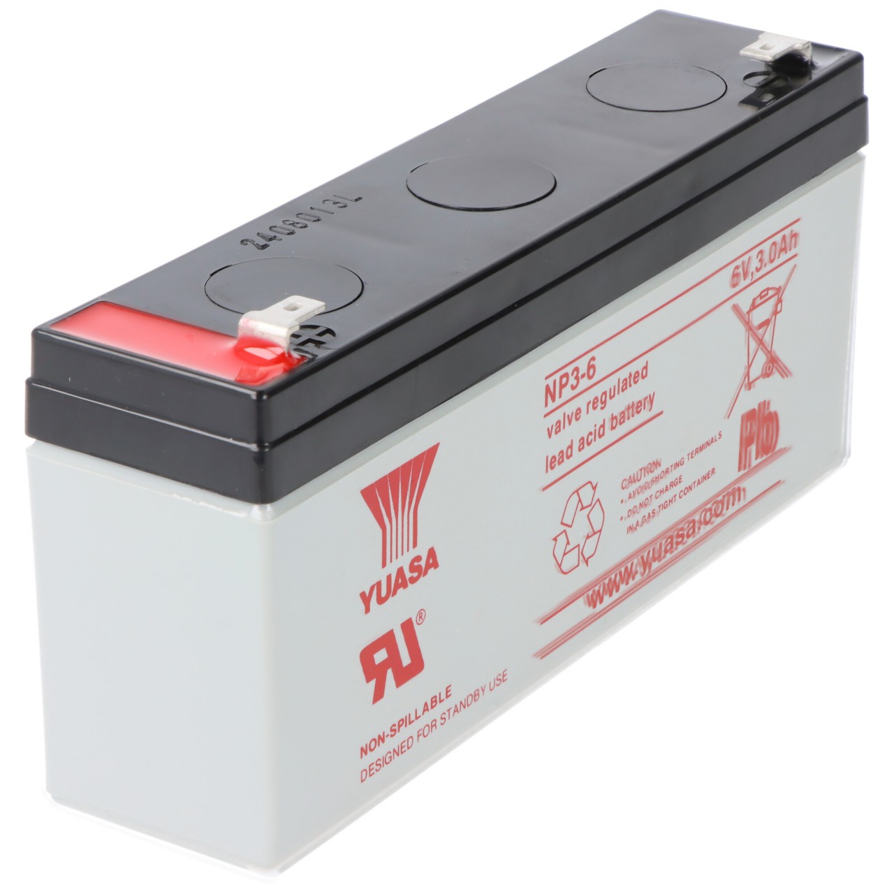 Yuasa NP3-6 Akku Blei PB 6 Volt 3Ah Faston 4,8mm Yuasa NP3-6 Akku Blei PB 6 Volt 3Ah Faston 4,8mm von Yuasa