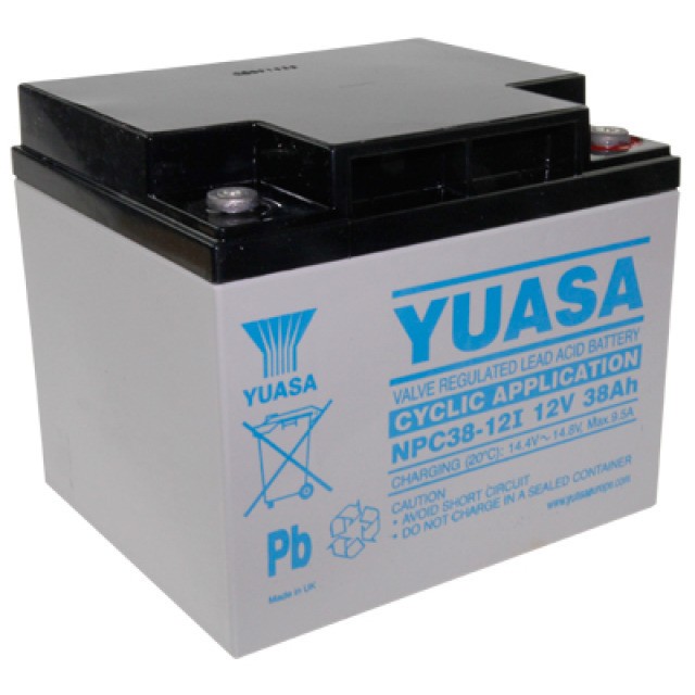 Yuasa NPC38-12i Blei Akku mit M6 Schraubanschluss 12V, 38000mAh von Yuasa