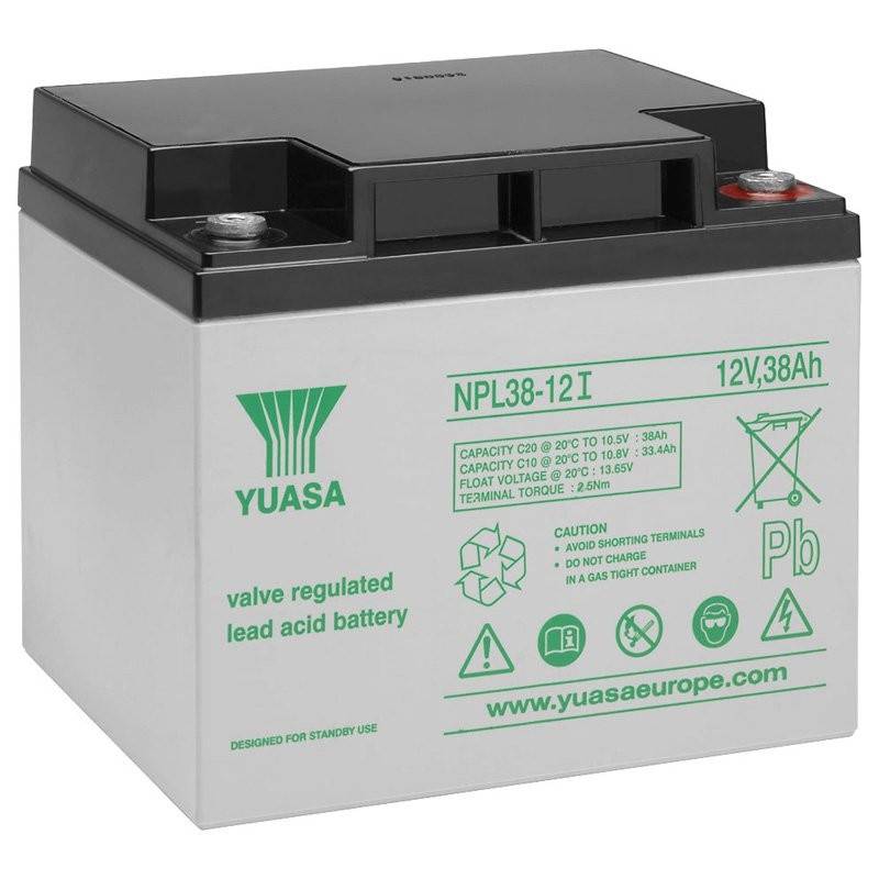 Yuasa NPL38-12I Blei-Akku 12 Volt, 38Ah mit M5 Anschluss von Yuasa