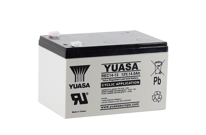 Yuasa REC14-12 12V 14Ah Yuasa Cyclic VRLA Akku, geringe Selbstentladung, optimiert für zyklischen Anwendungen von Yuasa