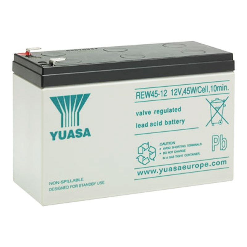 Yuasa REW45-12 Akku Blei Hochstrom 12V mit 8Ah, Faston 6,3mm Steckkontakte Yuasa REW45-12 Akku Blei Hochstrom 12V mit 8Ah, Faston 6,3mm Steckkontakte von Yuasa