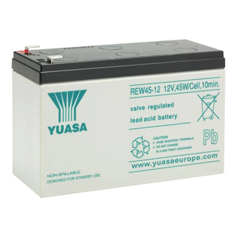 Yuasa REW45-12 Akku Blei Hochstrom 12V mit 8Ah, Faston 6,3mm Steckkontakte von Yuasa