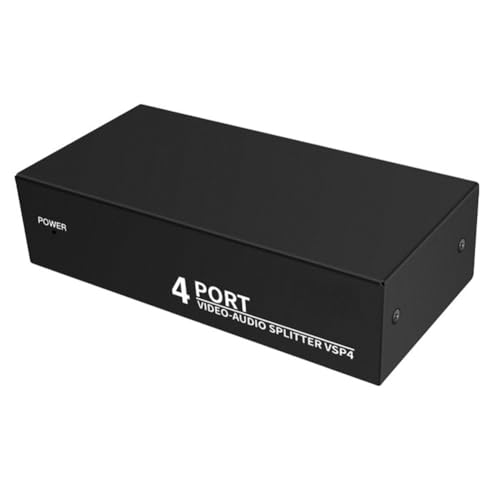 Yuattory 4-Wege-AV-Splitter 1 in 4 Out Composite AV Splitter 1X4 Video Audio Splitter Verteiler für DVD C- EU-Stecker Yuattory 4-Wege-AV-Splitter 1 in 4 Out Composite AV Splitter 1X4 Video Audio Splitter Verteiler für DVD C- EU-Stecker von Yuattory