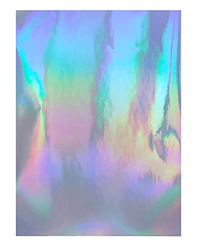 Yudeaner 25 Blatt A4 Größe Klar Holografisches Kaltlaminat Regenbogen Aufkleber Papier Premium Overlay Laminierung Wasserdichte Transparente selbstklebende Folie, Clear von Yudeaner