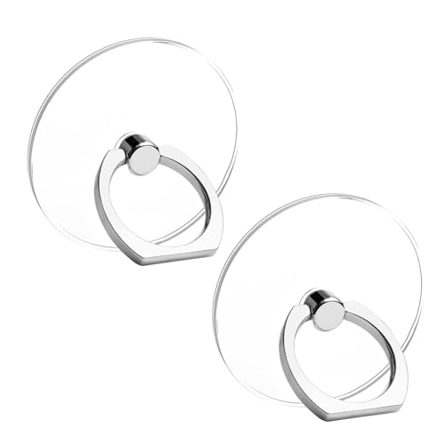 2 Stück Handy Ring Halterung,Transparenter Handyring,Handyringhalterung Finger,Handy Fingerhalterung,Handy Griff Fingerringhalter,Kleiner Ringhalter für Handy,Handyhalter Hand,für Phone Smartphone von YueJieSelected