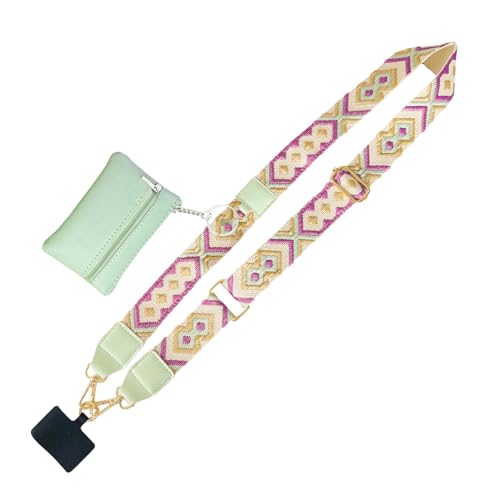 Handykette Universal,Handyband Zum Umhängen Ohne Hülle,Handykette Mit Tasche,Handyketten,Handygurt,Mobiltelefon Geldbörse Reißverschlusstasche Mit Verstellbarem Telefongurt,Handyhülle Zum Umhängen von YueJieSelected