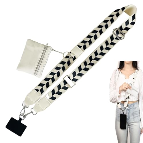 Handykette Universal,Handyband Zum Umhängen Ohne Hülle,Handykette Mit Tasche,Handyketten,Handygurt,Mobiltelefon Geldbörse Reißverschlusstasche Mit Verstellbarem Telefongurt,Handyhülle Zum Umhängen von YueJieSelected