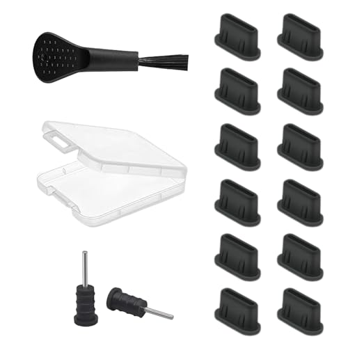 USB C staubschutz Staubschutz Stöpsel Pro Ladebuchse,USB C schutzkappe Abdeckung Wasserdicht Dust Reiniger Silikon,für Stopfen Audio Port Handy Schutzkappe Max Verschluss Stöpsel,Handy-reinigungsset von YueJieSelected