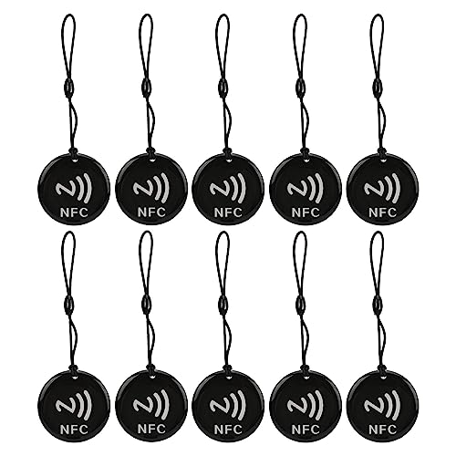 10-teiliges NFC-Zugangskarten-Aufkleber-Set, 8 Kbit Schwarze NFC-Tag-Karte, Programmierbare Wiederbeschreibbare NFC-Karte, Wasserdichte IC-Karte, Geeignet Für NFC-fähige Geräte Wie Android Und IPhone 10-teiliges NFC-Zugangskarten-Aufkleber-Set, 8 Kbit Schwarze NFC-Tag-Karte, Programmierbare Wiederbeschreibbare NFC-Karte, Wasserdichte IC-Karte, Geeignet Für NFC-fähige Geräte Wie Android Und IPhone von Yuecoom