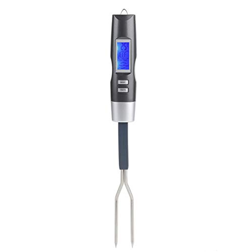 Grillthermometer, digitales Fleischthermometer mit mehreren Einstellungen, Gabel Grillgabel mit LCD-Anzeige und akustischem Alarm,Bratenthermometer Küchenthermometer Digital Thermometer für Grill Grillthermometer, digitales Fleischthermometer mit mehreren Einstellungen, Gabel Grillgabel mit LCD-Anzeige und akustischem Alarm,Bratenthermometer Küchenthermometer Digital Thermometer für Grill von Yuecoom