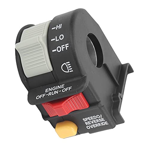 Motorradlenker Hi/Lo Beam Light Kill Stop Switch, schwarzer Plug-and-Play-Lenkerlicht-Killschalter aus Kunststoff, passend für Polaris ATP 500/Magnum/Sportsman von Yuecoom