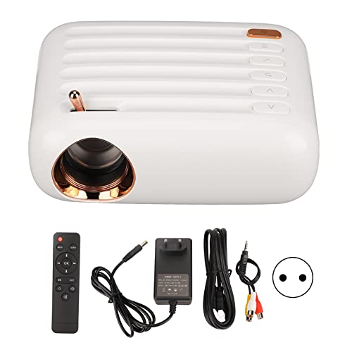 Yuecoom 100‑240 V 1080P HD-Filmprojektor, drahtloser WiFi-Bluetooth-Hochleistungs-tragbarer Mini-Projektor, Kleiner intelligenter Projektor für Laptop-PC im Home Office im Freien(EU) von Yuecoom
