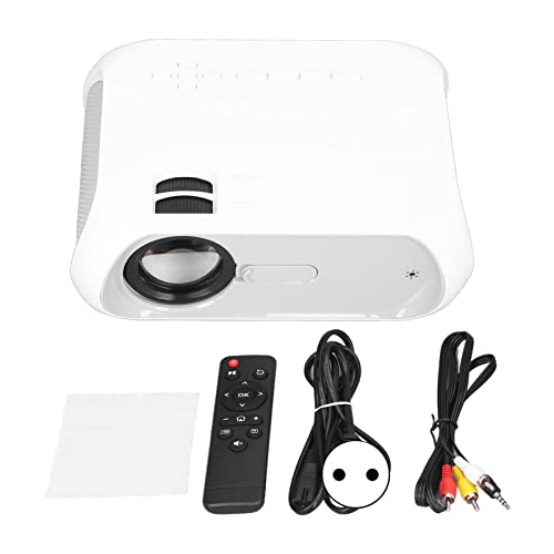 Yuecoom 100-240V 1080P Wireless 2.4G 5G 6000LM Smart Projektor, Heimkino-Filmprojektor mit Bildskalierungskorrektur, tragbarer Mini-Projektor für Büro-Outdoor-Party(EU) von Yuecoom