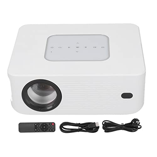 Yuecoom 100 bis 240 V 6000 Lux 1080p Smart-Projektor, Bildkorrektur-WLAN-Verbindungssystem, Filmprojektor, tragbarer Mini-Projektor für Android 9.0 im Innen- und Außenbereich(EU) von Yuecoom