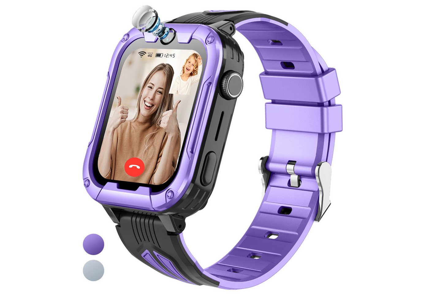 Yuede 4G Kinder Smartwatch mit GPS und Telefonfunktion Smartwatch (IPX7 Wasserdichter Kinderuhr, Kinder Watch mit WiFi Videoanruf, SMS, SOS Anti-Lost, Gesichtserkennung, Schulmodus, Kamera, Armbanduhr Musik Player) 1,83-Zoll-Farb-HD-Touchscreen Telefon Uhr SmartWatch Kids Speicher 1+8G, Geschenk für Jungen und Mädchen 3-16 Jahre, für Android und IOS von Yuede