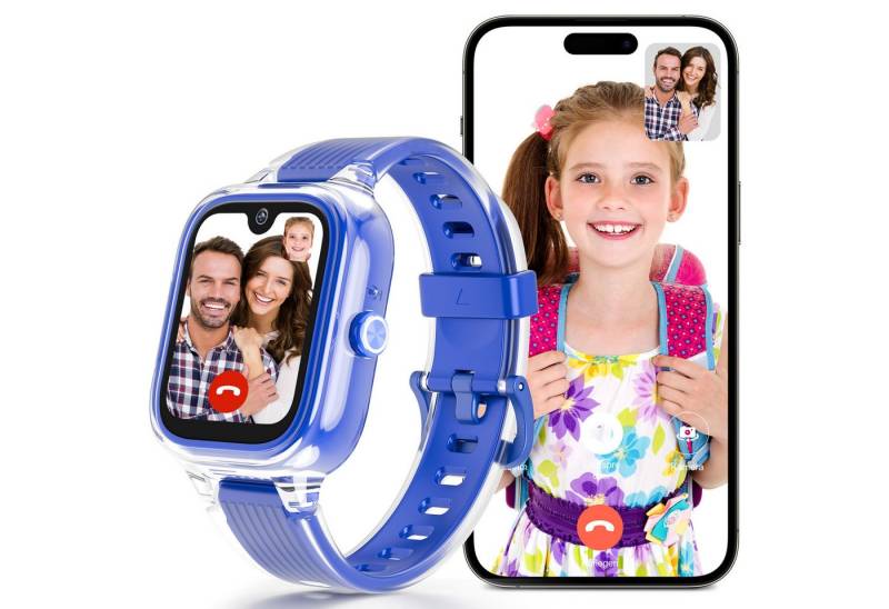 Yuede AMOLED Smartwatch Kinder mit 4G Anruf für Gesundheitsüberwachung Smartwatch (1,78 Zoll) GPS Tracker mit SMS, Videoanruf, SOS, 5 MP Kamera, Klassenmodus, KinderUhr ohne Social Media Apps für 5-12 Jährige von Yuede