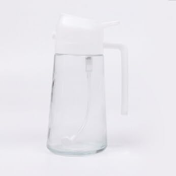 2 in 1 Glas- Ölspender mit Griff 470ml Essigspender Wiederverwendbare Mister Spritzer Sprühflaschen für Air Fryer Kochen Salat Backen Grillen Braten von Yuehuamech