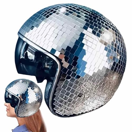 Discokugel Hüte - Diskokugel-Helm | Glitzer Spiegel Glas Discokugel Hut Helm | Disco-Spiegel-Glitzerball-Helme Mit Einziehbarem Visier | Für Frauen Und Männer DJ Club Bühne Bar Hochzeit Discokugel Hüte - Diskokugel-Helm | Glitzer Spiegel Glas Discokugel Hut Helm | Disco-Spiegel-Glitzerball-Helme Mit Einziehbarem Visier | Für Frauen Und Männer DJ Club Bühne Bar Hochzeit von Yuemeuy