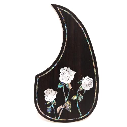 Massivholz Akustikgitarre Pickguard mit Abalone-Inlay, Rose Whisper Selbstklebend für Martin D-45 Passend für die meisten 40-41 Zoll Modelle mit leichter Platzierung nach außen Massivholz Akustikgitarre Pickguard mit Abalone-Inlay, Rose Whisper Selbstklebend für Martin D-45 Passend für die meisten 40-41 Zoll Modelle mit leichter Platzierung nach außen von Yuemiya