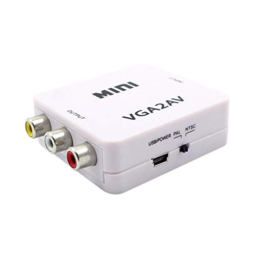Yuemsh Unterstützung Adapter Bergsteiger Mini Konverter VGA ein AV Konverter VGA2AV 1080P von PC auf einen HD-Fernseher von Computer zu TV von Yuemsh