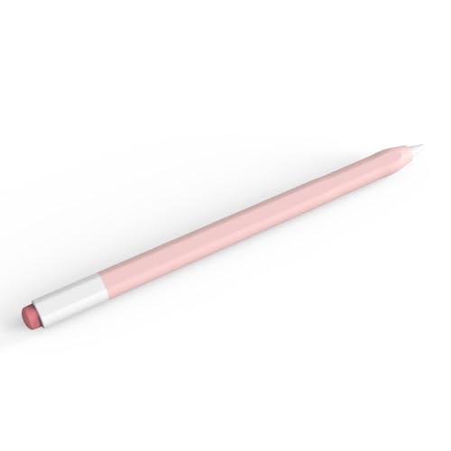 Yuexitech Silikon-Federmäppchen für Apple Pencil Generation 2/Pro, ultradünne Schutzhülle, Silikonhülle, kompatibel mit magnetischem Laden und doppeltem Tippen (Rosa) von Yuexitech
