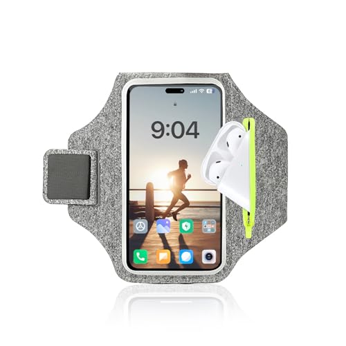 Yuexitech Sportarmband Handy, Schweißresistente Handytasche Joggen Für Laufen, Joggen, Fitnessstudio - Handy Armband Joggen Mit iPhone 16/15/14/13/12 Pro Max, Passend Für Handys Bis Zu 6,8"(Grau Yuexitech Sportarmband Handy, Schweißresistente Handytasche Joggen Für Laufen, Joggen, Fitnessstudio - Handy Armband Joggen Mit iPhone 16/15/14/13/12 Pro Max, Passend Für Handys Bis Zu 6,8"(Grau von Yuexitech