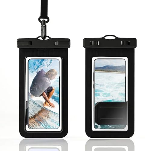 Yuexitech Wasserdichte Handyhülle Zum Schwimmen, 2 Pack Ipx8 Waterproof Phone Case, Unterwasser Handyhülle Für Iphone 16 15 14 13 12 Pro Xs, Samsung S24 S23 S22, Huawei P60 Mate 60 Bis Zu 7.2' Schwarz Yuexitech Wasserdichte Handyhülle Zum Schwimmen, 2 Pack Ipx8 Waterproof Phone Case, Unterwasser Handyhülle Für Iphone 16 15 14 13 12 Pro Xs, Samsung S24 S23 S22, Huawei P60 Mate 60 Bis Zu 7.2' Schwarz von Yuexitech