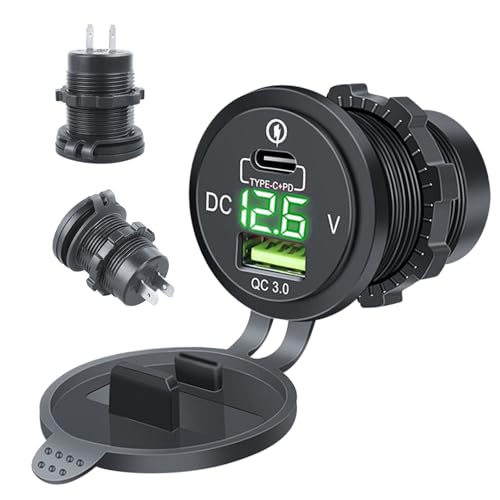 Schneller Ladewagen -Autoadapter, Mobiltelefon -Automobilladegeräte - Schnellladetyp C -Auto -Ladegerät - Compact Double Port PD QC Multifunktionaler Leistungsadapter für Fahrzeugwagen Fahrtweg Roadtr von Yugugomo