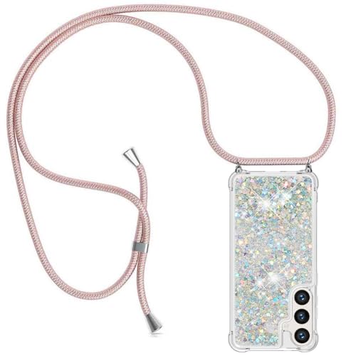 Handykette Hülle Kompatibel mit Samsung Galaxy S24 Plus / S24+ Handyhülle - Quicksand Glitzer Hülle mit Band - Silikon Handyhülle mit Kordel Umhängenband - Schnur mit Treibsand Case zum Umhängen Handykette Hülle Kompatibel mit Samsung Galaxy S24 Plus / S24+ Handyhülle - Quicksand Glitzer Hülle mit Band - Silikon Handyhülle mit Kordel Umhängenband - Schnur mit Treibsand Case zum Umhängen von YuhooTech