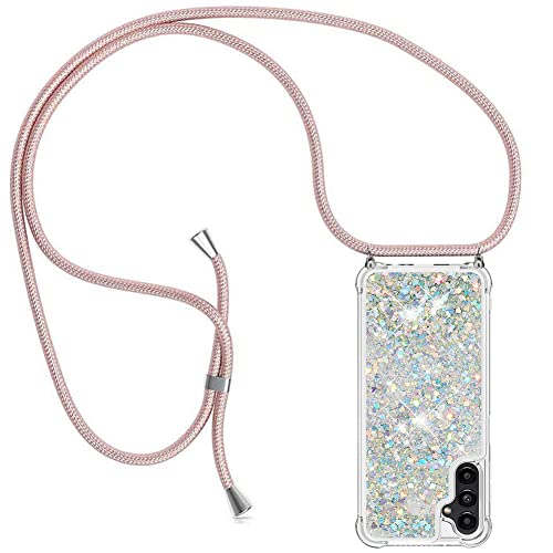 YuhooTech Handykette Hülle Kompatibel mit Samsung Galaxy A14 5G Handyhülle - Quicksand Glitzer Hülle mit Band - Silikon Handyhülle mit Kordel Umhängenband - Schnur mit Treibsand Case zum Umhängen YuhooTech Handykette Hülle Kompatibel mit Samsung Galaxy A14 5G Handyhülle - Quicksand Glitzer Hülle mit Band - Silikon Handyhülle mit Kordel Umhängenband - Schnur mit Treibsand Case zum Umhängen von YuhooTech